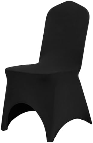 VEVOR 50 Pcs Black Chair Covers for Weddings and Banquets