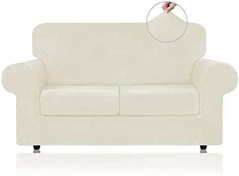 WEERRW Velvet Sofa Covers 3 Piece Medium