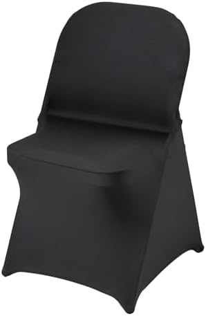 VEVOR Stretch Spandex Chair Covers 50PCS Black Universal Fit