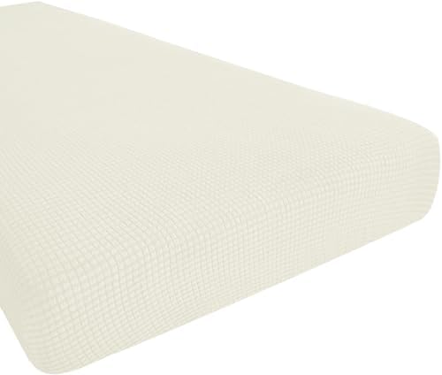 Hokway Stretch Sofa Slipcover Cushion Cover CreamWhite Medium