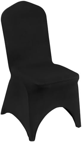 VEVOR 50 Pcs Black Chair Covers for Weddings and Banquets