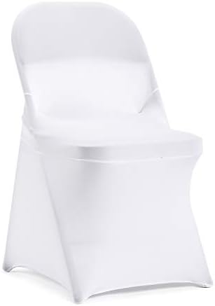 Peomeise Stretch Spandex Chair Cover 6pcs White