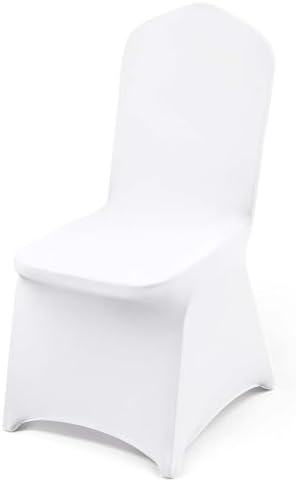 VEVOR 50 Pcs White Chair Covers for Wedding and Banquet Events