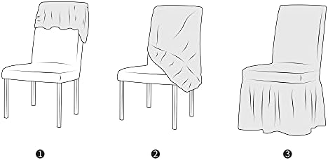 XMNTG Set of 2 Stretchable Dining Chair Slipcovers