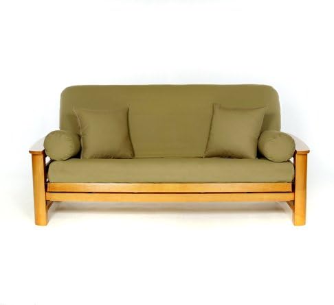 100 Cotton Full Size Futon Cover Olive Zippered Slipcover Protector