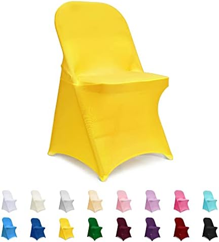 ManMengJi Yellow Folding Chair Covers 12PCS Set