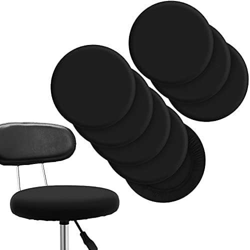 Tatuo Stool Covers Washable Elastic 8 Pack Black