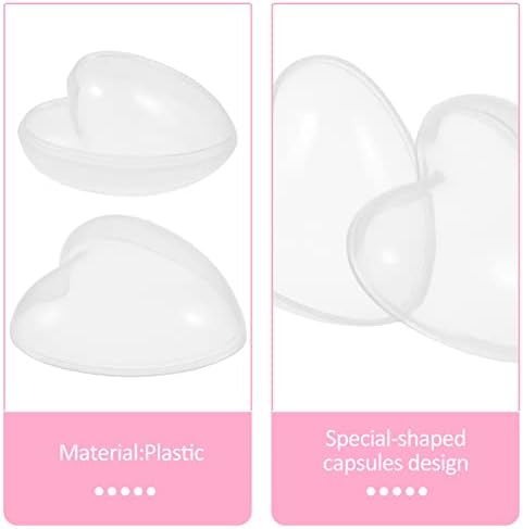 DECHOUS Heart-Shaped Storage Box Fillable Balls 8pcs Plastic Candy Container