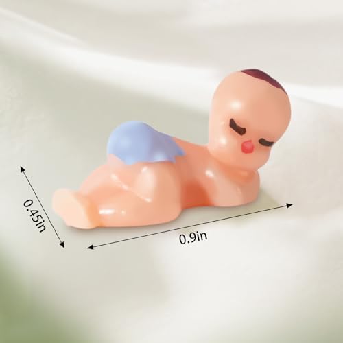 72 Pieces Mini Plastic Baby Favor Supplies Blue 1 Inch
