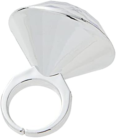 BLUE PANDA 36 Pack Plastic Diamond Rings for Bridal Shower 1