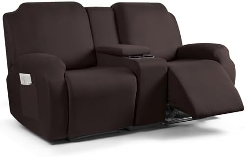 TAOCOCO Reclining Loveseat Slipcover with Console