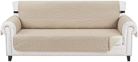 CUCRAF Non-Slip Quilted Sofa Cover for 3 Cushion Sofa