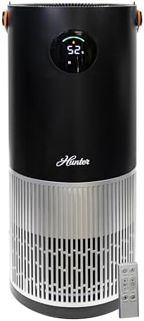 Hunter Fan Company 2 in 1 Air Purifier and Humidifier BlackSilver 1