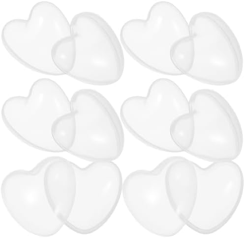 DECHOUS Heart-Shaped Storage Box Fillable Balls 8pcs Plastic Candy Container