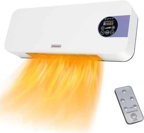 1500W PTC Ceramic Wall Heater with Remote Control and Timer