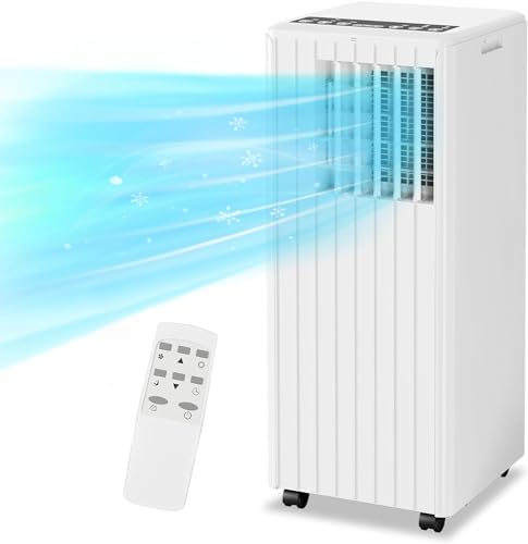 8000 BTU Portable AC with Dehumidifier Fan and Sleep Modes