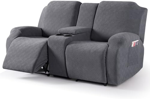 VANSOFY Recliner Loveseat Cover with Middle Console