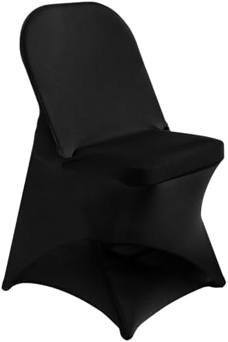 Stretch Spandex Chair Covers - 100PCS Black Universal