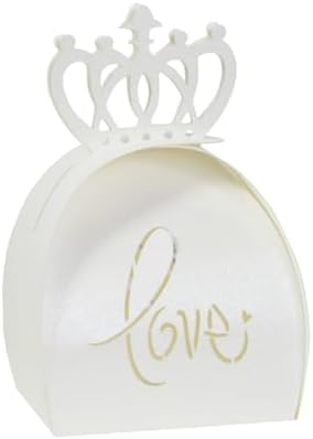 50 Packs Laser Cut Love Crown Candy Boxes for Parties