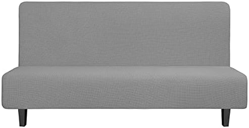 Easy-Going Stretch Futon Slipcover Soft Elastic Light Gray
