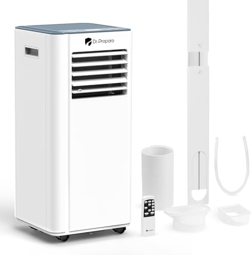 DR PREPARE 8000 BTU Portable AC with Remote Control and Window Kit