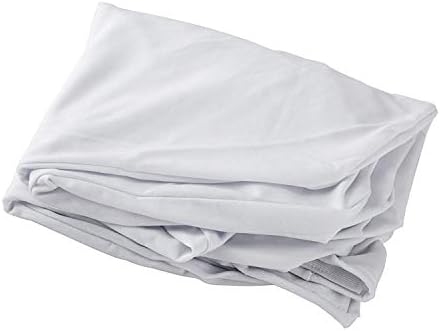 Yahpetes White Polyester Spandex Dining Chair Cover