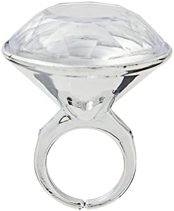 BLUE PANDA 36 Pack Plastic Diamond Rings for Bridal Shower 1