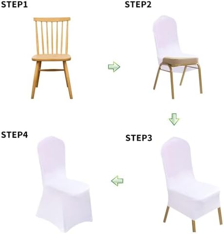 100 Pcs White Washable Removable Chair Covers for Weddings and Events