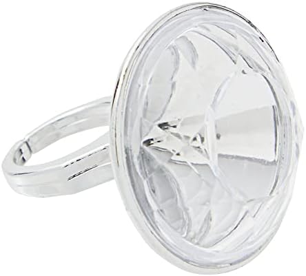 BLUE PANDA 36 Pack Plastic Diamond Rings for Bridal Shower 1