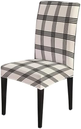4 Pack Plaid Chair Covers for Dining Room and Kitchen 1