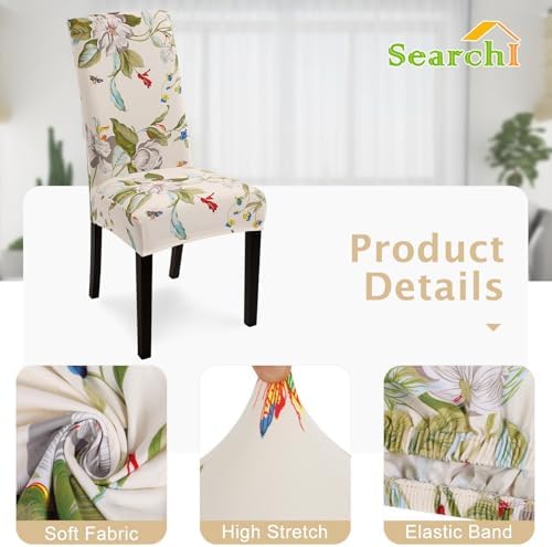 SearchI Dining Chair Covers Set of 2 Spandex Washable Slipcovers