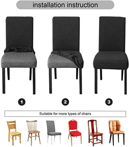 Genina Khaki Waterproof Dining Chair Covers Set of 4
