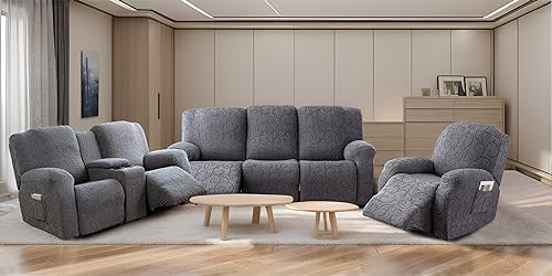 Yueang Recliner Sofa Slipcover 3 Seat 5-Piece Set