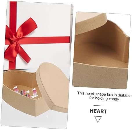 MOLUCKFU Kraft Heart Shaped Packaging Box for Wrapping and Gifting