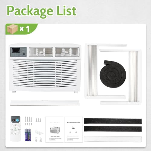 WiFi Enabled 12000 BTU Window Air Conditioner with Smart Remote Control