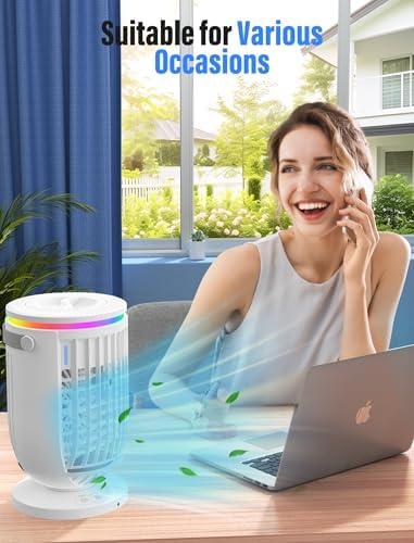 AI Portable Air Conditioner Fan with 120 Degree Rotation