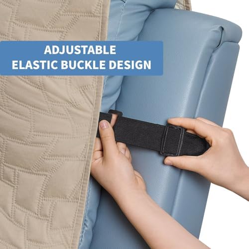 CUCRAF Non-Slip Quilted Sofa Cover for 3 Cushion Sofa