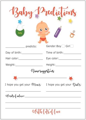 LOTUS-A Baby Shower Games - Guess The Phrase and Predictions Cards