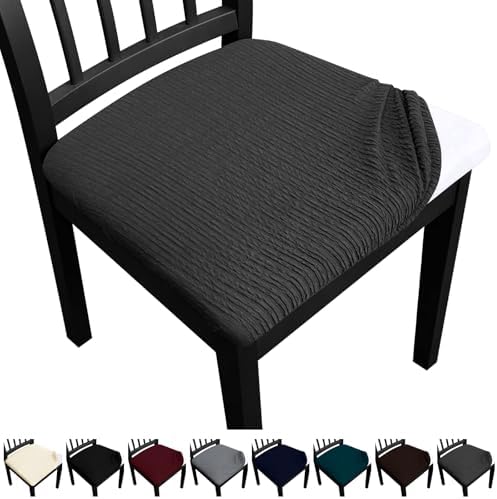 Fafua Dining Chair Seat Covers Set of 6 Washable and Removable
