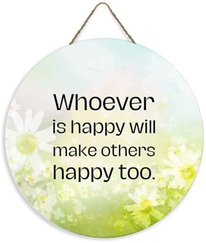 Rustic Welcome Sign 12 Inch Round Wood Door Decor
