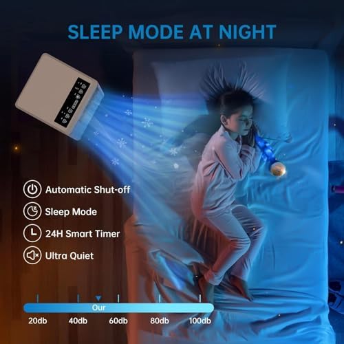 8000 BTU Portable AC with Dehumidifier Fan and Sleep Modes