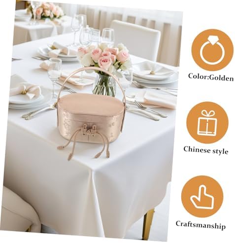 Didiseaon Decorative Wedding Candy Boxes with Carry Handle