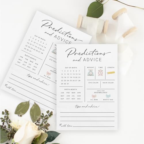 Baby Predictions Advice Cards for New Parents 30 Cards