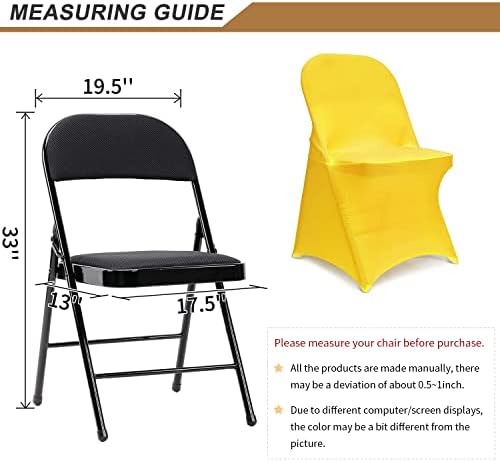 ManMengJi Yellow Folding Chair Covers 12PCS Set