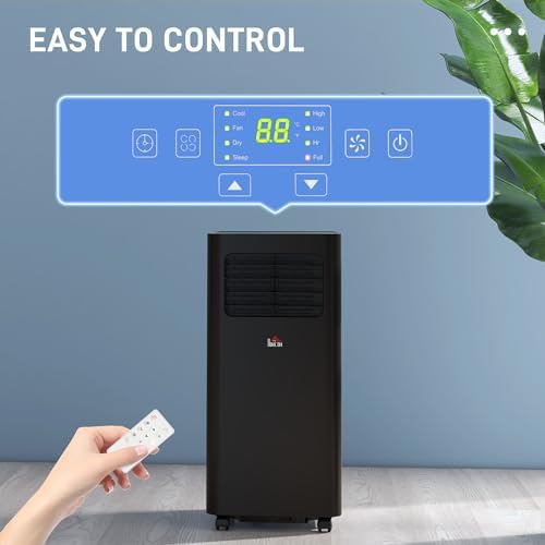 HOMCOM 8000 BTU Portable Air Conditioner with Dehumidifier and Fan