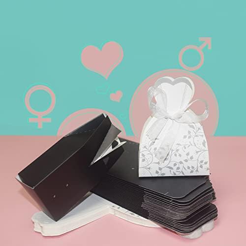 KAKABUQU 100 Pcs Wedding Favor Boxes with Bride and Groom Design 1