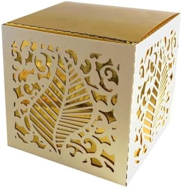 50 Pack Laser Cut Beige Gift Boxes For Small Items 1