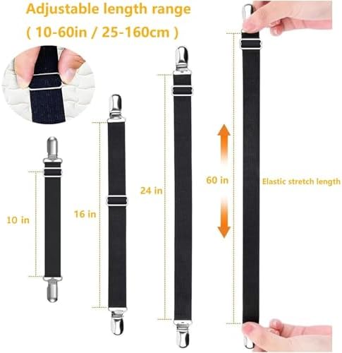 Magic Sofa Covers Holder Straps Pack of 4 Adjustable