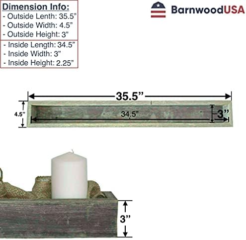 Rustic Centerpiece Barnwood Box for Dining Room Decor