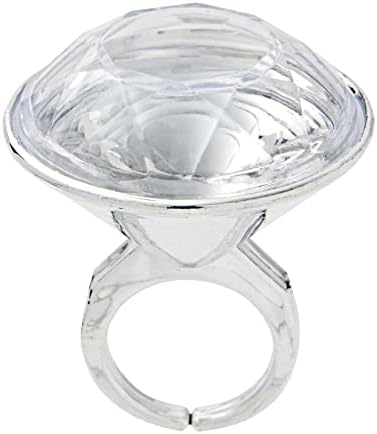 BLUE PANDA 36 Pack Plastic Diamond Rings for Bridal Shower 1